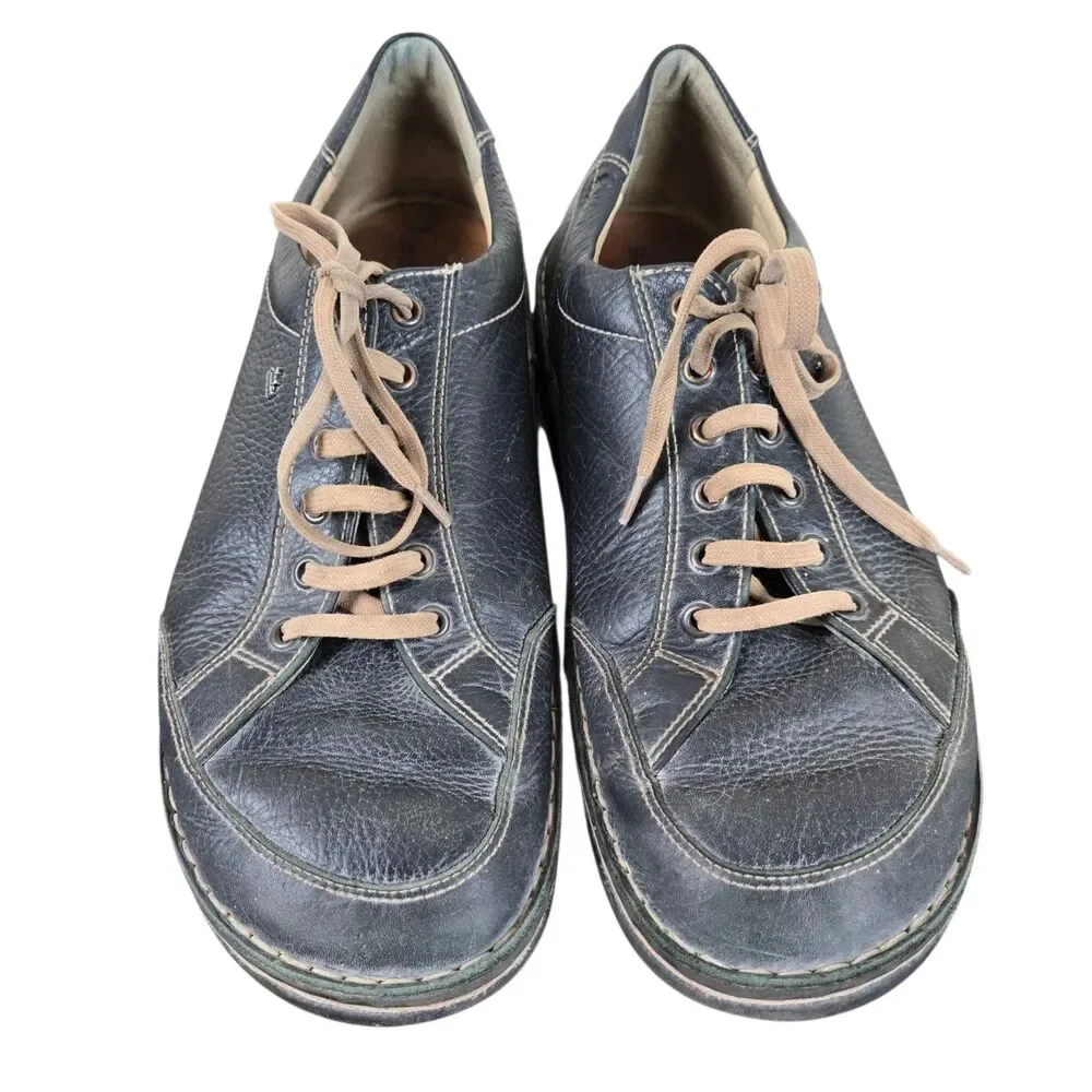 Finn Comfort Nantes Lace Up Oxfords Men's Sz 9.5 Black Leather Dadcore Gorpcore